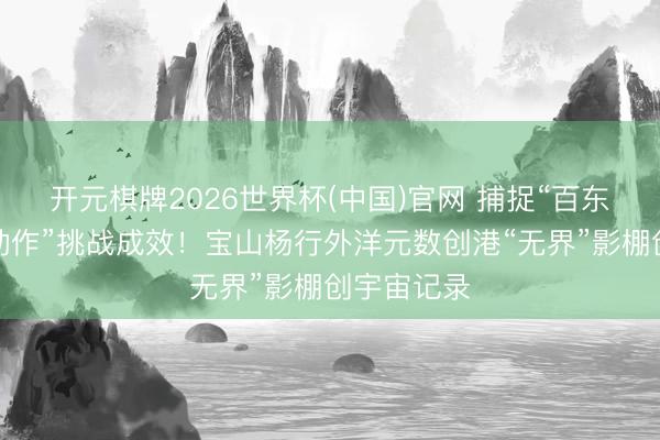 开元棋牌2026世界杯(中国)官网 捕捉“百东谈主及时动作”挑战成效！宝山杨行外洋元数创港“无界”影棚创宇宙记录