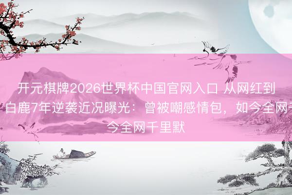开元棋牌2026世界杯中国官网入口 从网红到顶流！白鹿7年逆袭近况曝光：曾被嘲感情包，如今全网千里默